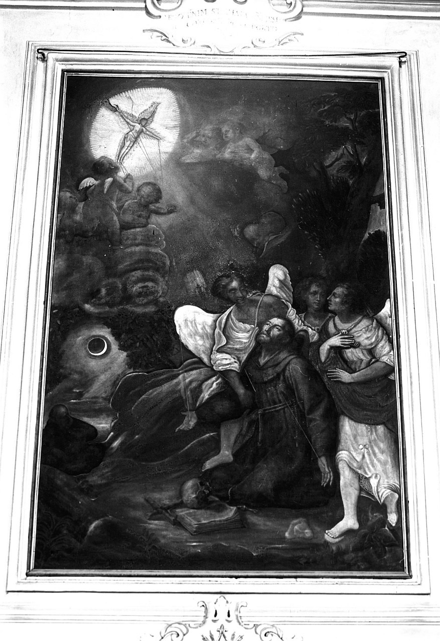 San Francesco d'Assisi riceve le stimmate (dipinto) - ambito toscano (secondo quarto sec. XVIII)