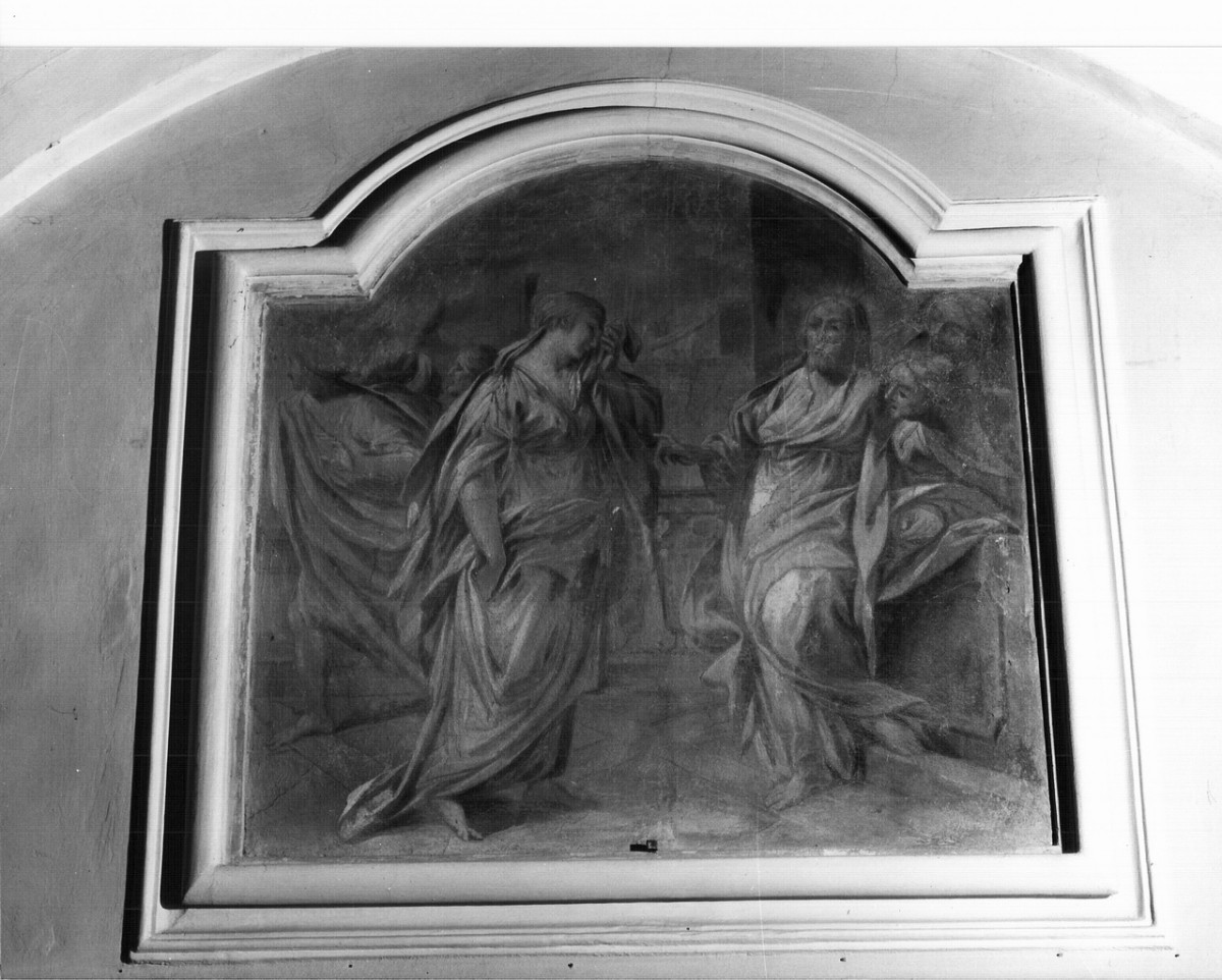 Cristo e l'adultera (dipinto) di Pertichi Pietro (attribuito) (primo quarto sec. XVIII)