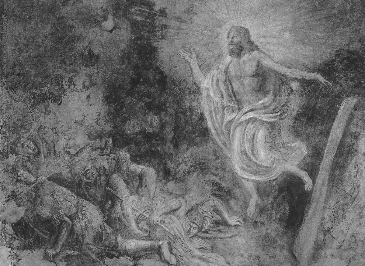resurrezione di Cristo (dipinto murale) di Ademollo Luigi (sec. XIX)