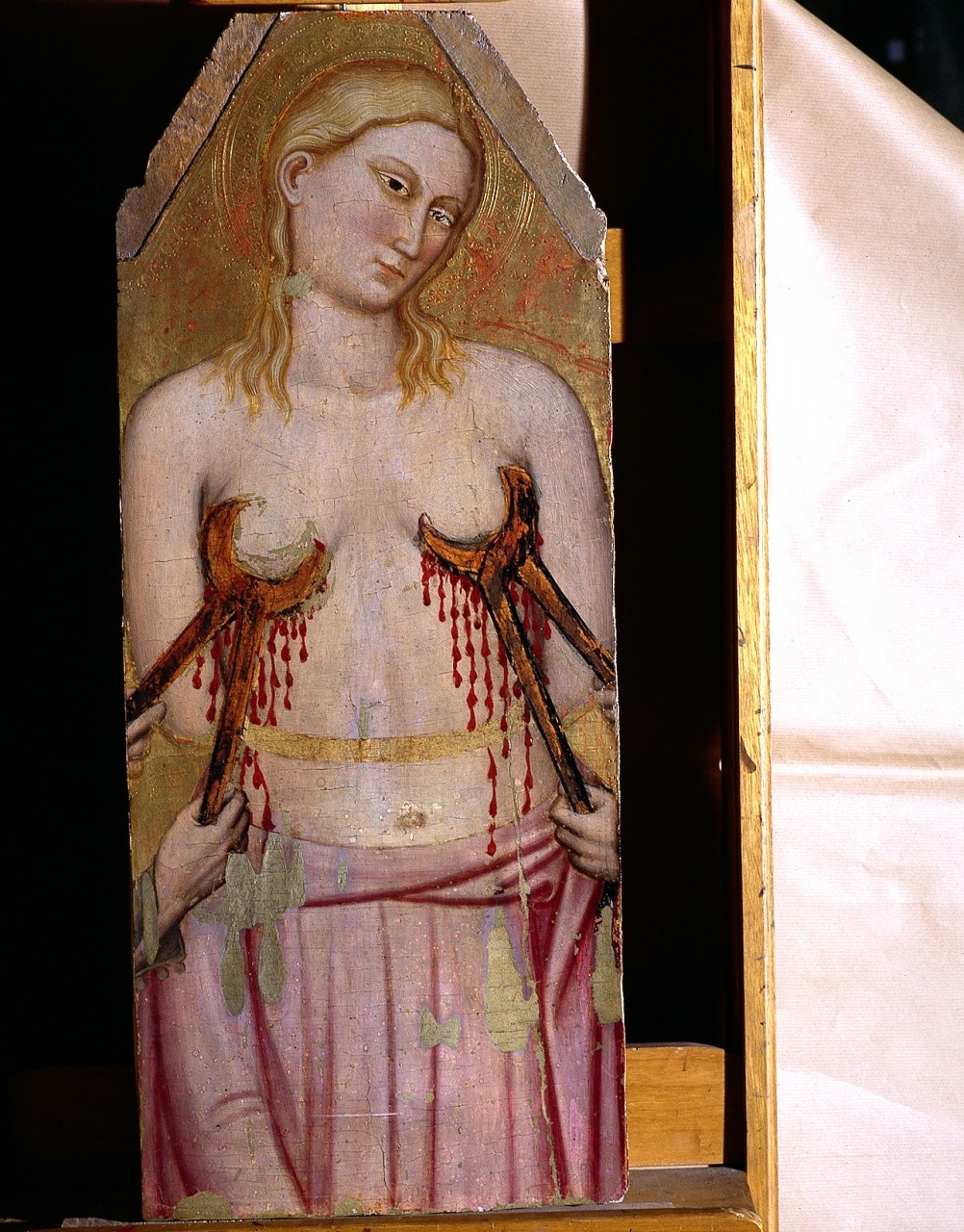 Sant'Agata (dipinto, frammento) di Jacopo di Cione detto Orcagna (sec. XIV)
