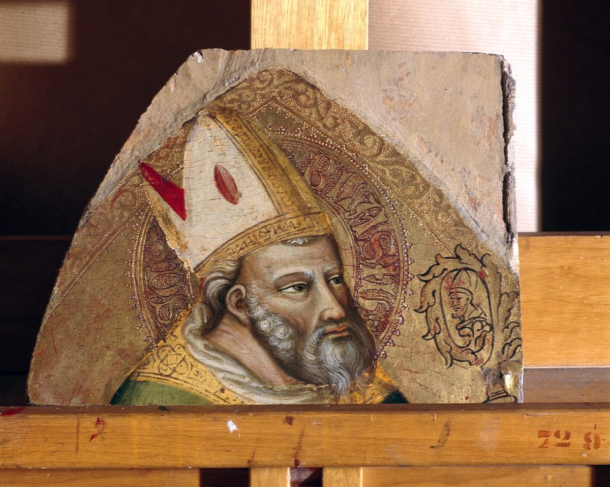 San Biagio (dipinto, frammento) di Bicci di Lorenzo (sec. XIV)