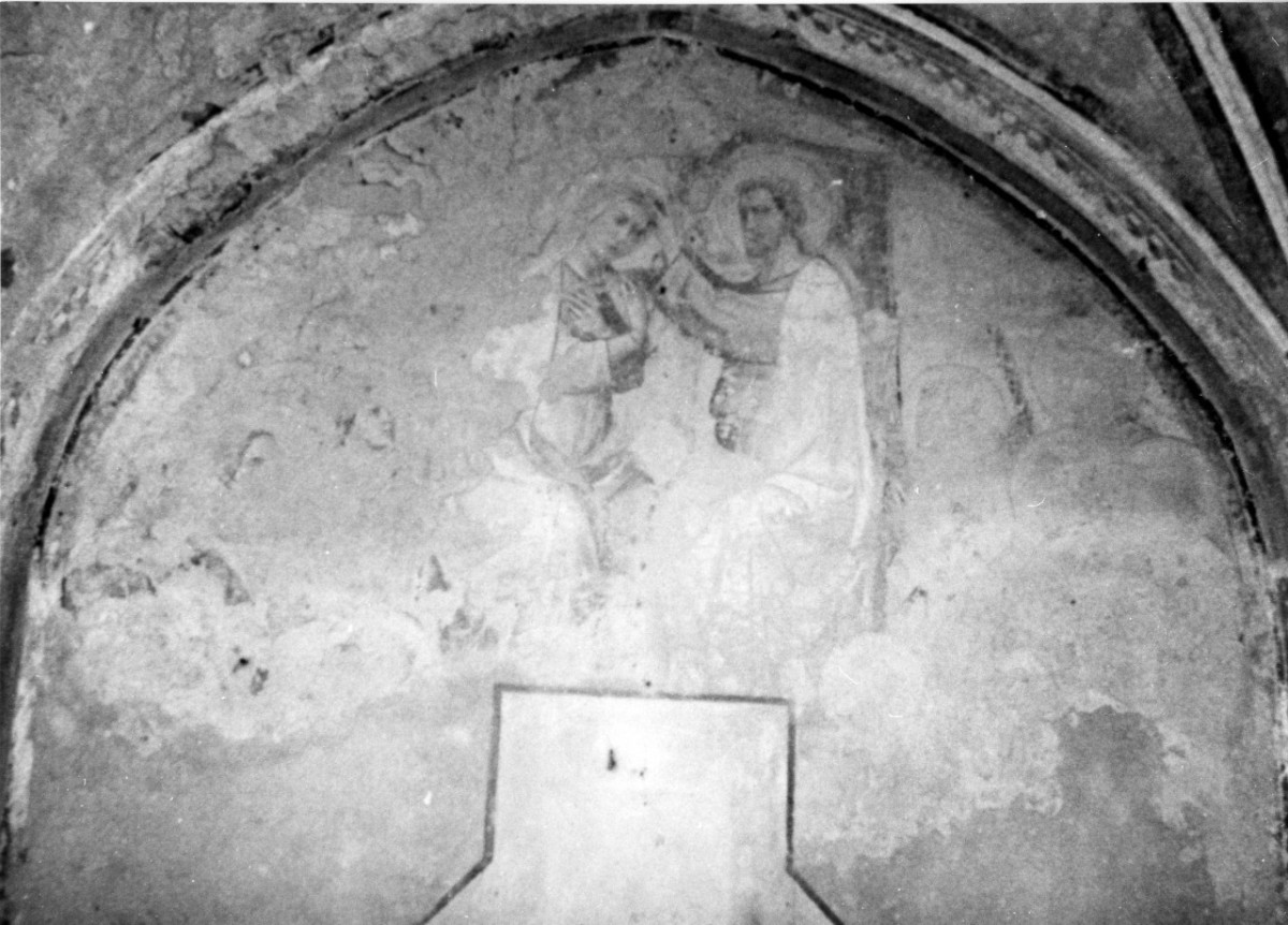 incoronazione di Maria Vergine (dipinto murale staccato, ciclo) di Ambrogio di Baldese (attribuito) (sec. XV)