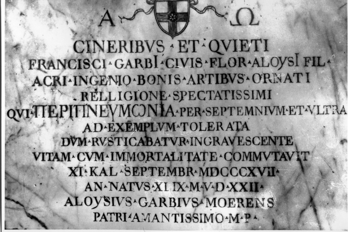 stemma (lapide tombale - a parete) - manifattura toscana (sec. XIX)