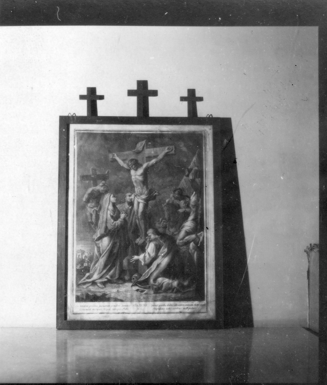 stazione XII: Gesù innalzato e morto in croce (stampa, serie) di Maggiotto Domenico (sec. XVIII)