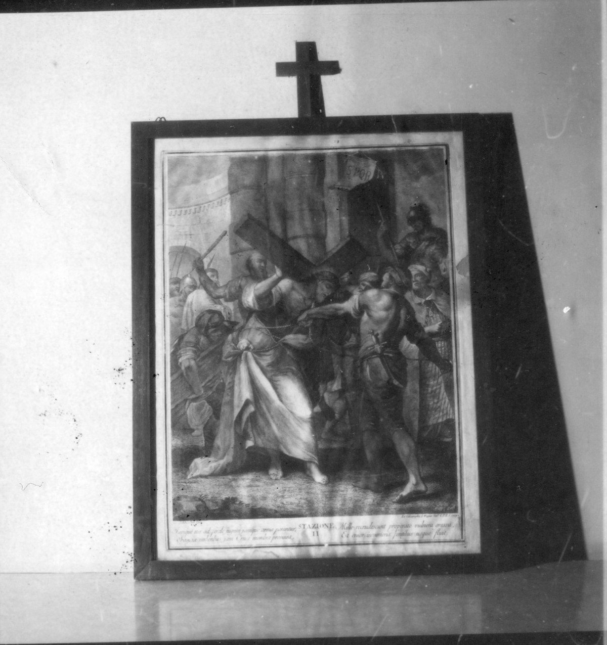 stazione II: Gesù caricato della croce (stampa, serie) di Crosato Giovanni Battista (sec. XVIII)