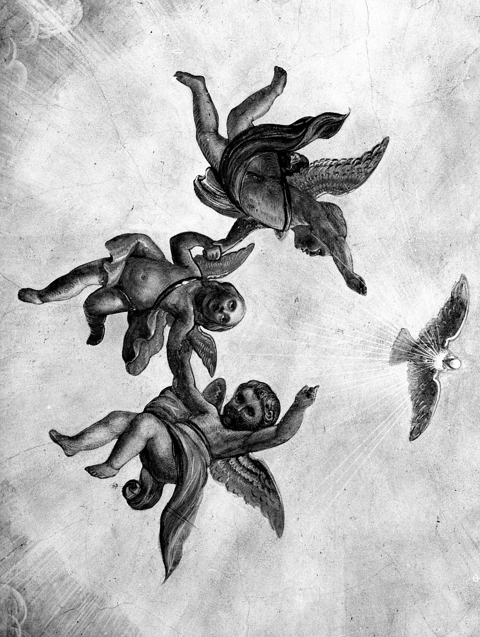 gloria d'angeli e colomba dello Spirito Santo (dipinto murale, complesso decorativo) di Chini Tito (attribuito) (sec. XX)