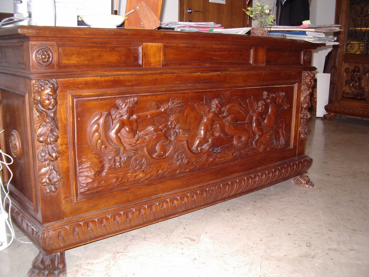 scrivania - bottega toscana (metà sec. XX)