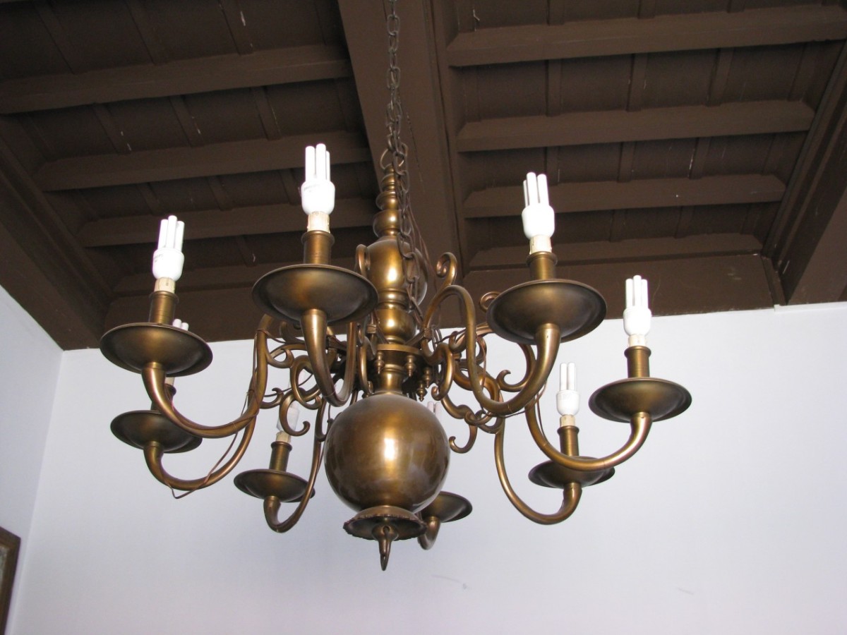 lampadario - a bracci - bottega toscana (metà sec. XX)
