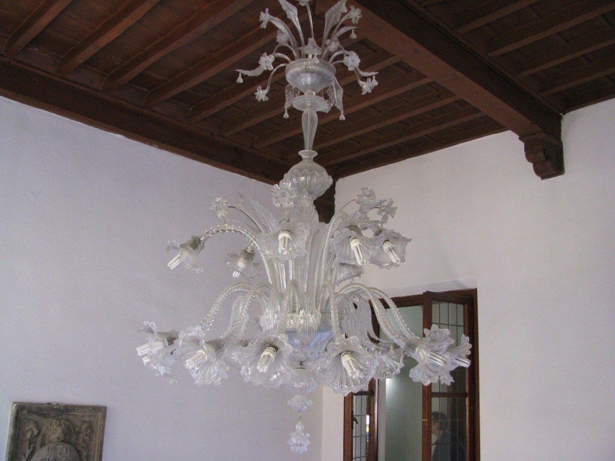 lampadario - a bracci - bottega muranese (prima metà sec. XX)