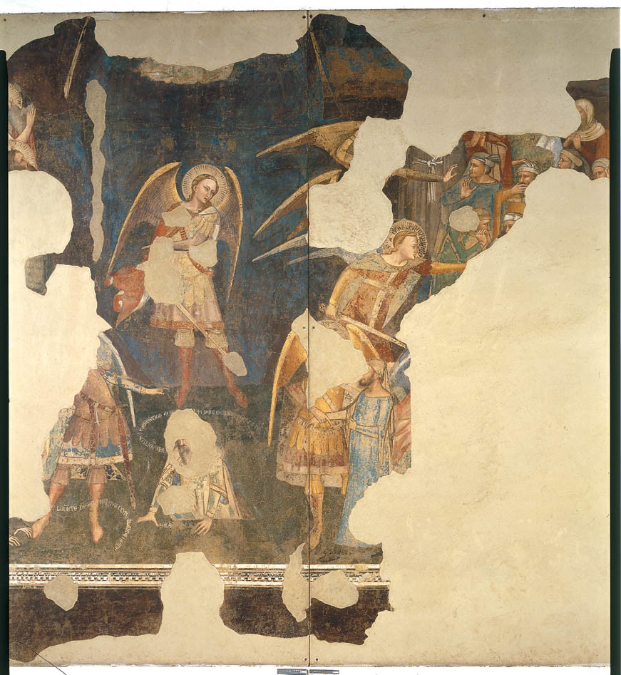 Giudizio Universale (dipinto murale staccato, complesso decorativo) di Bonaccorso di Cino (sec. XIV)
