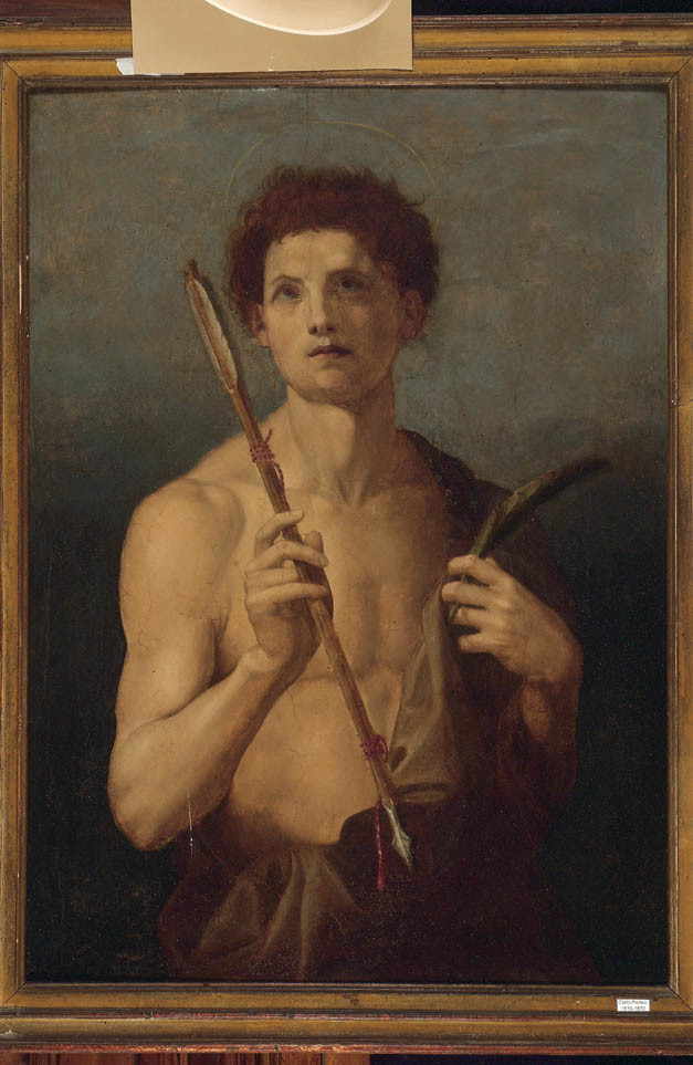 San Sebastiano (dipinto) di Portelli Carlo (attribuito) (metà sec. XVI)