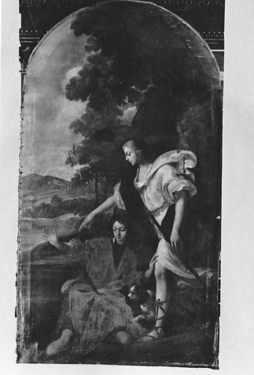 Tobia e San Raffaele arcangelo (dipinto) di Veracini Agostino (sec. XVIII)