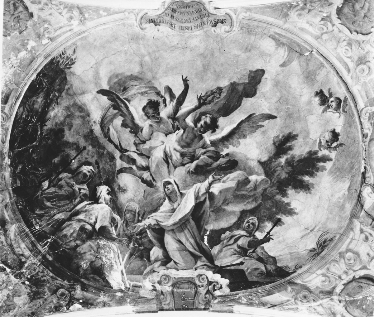 La partenza di santa Verdiana per un pellegrinaggio (dipinto) di Del Pace Ranieri (sec. XVIII)