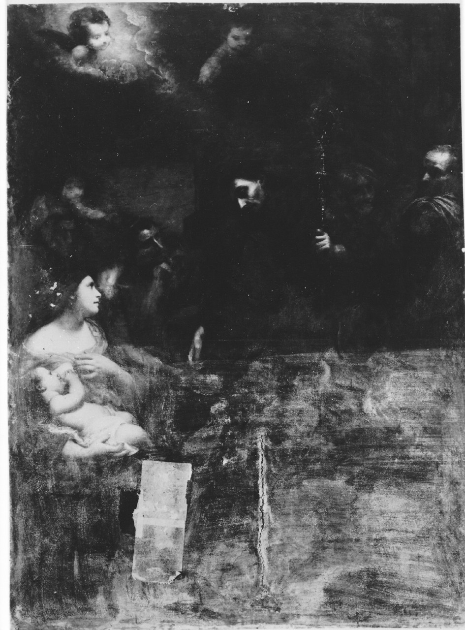 San Tommaso da Villanova distibuisce l'elemosina ai poveri (dipinto) di Pignoni Simone (sec. XVII)