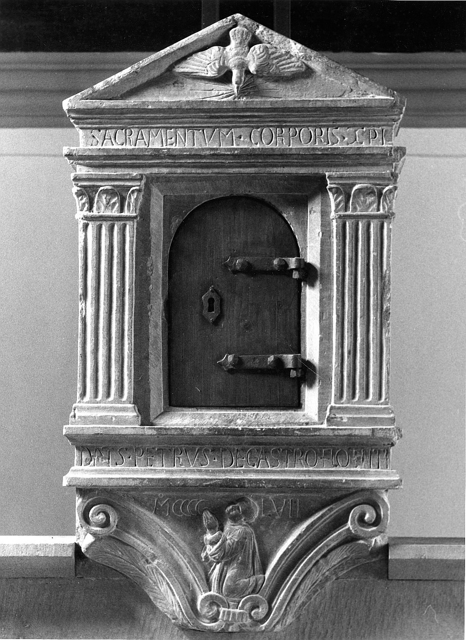 tabernacolo - a frontale architettonico - bottega fiorentina (sec. XV)