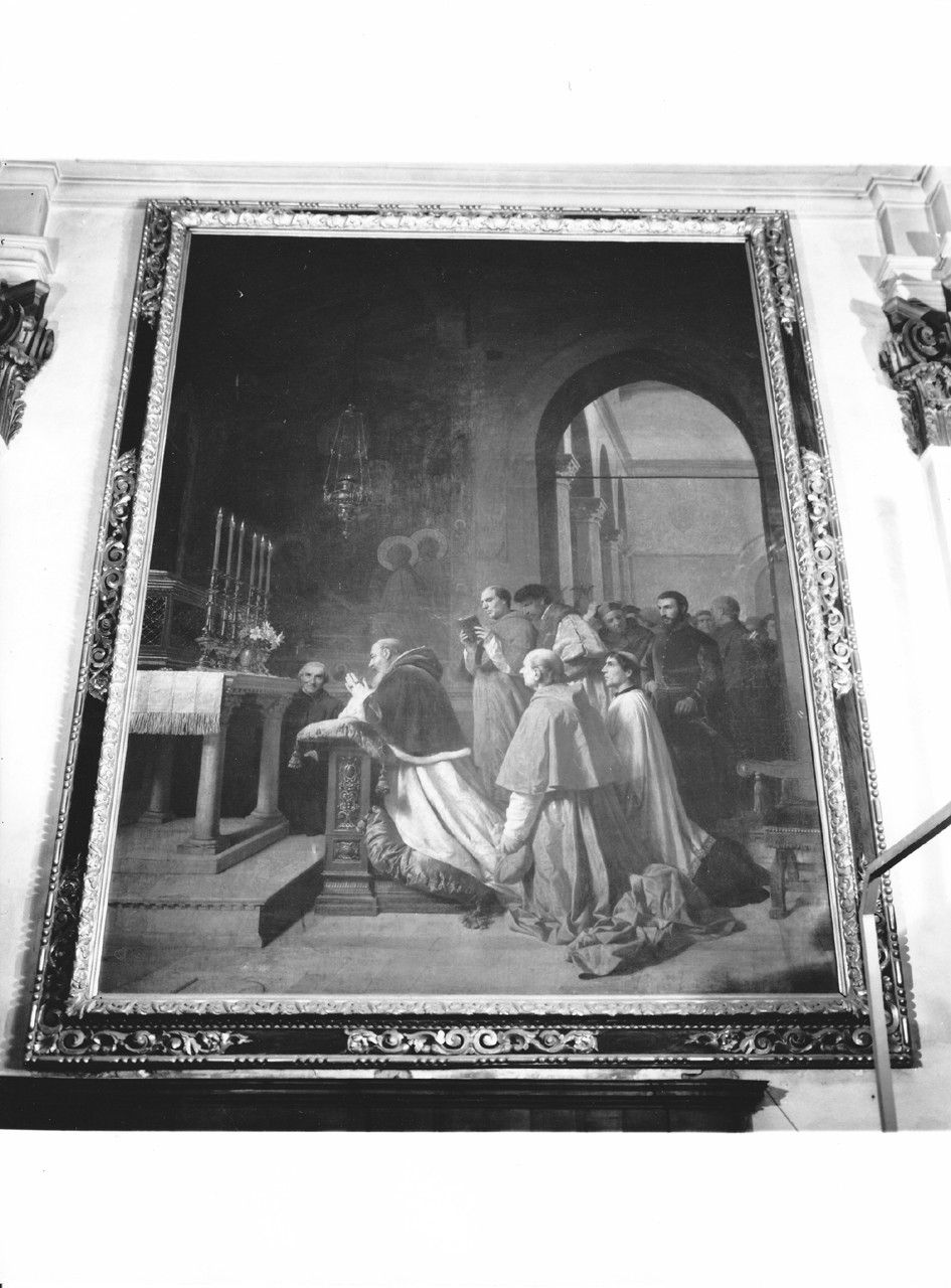 Clemente VII in preghiera davanti alle reliquie di santa Verdiana (dipinto) di Gatti Annibale (sec. XIX)