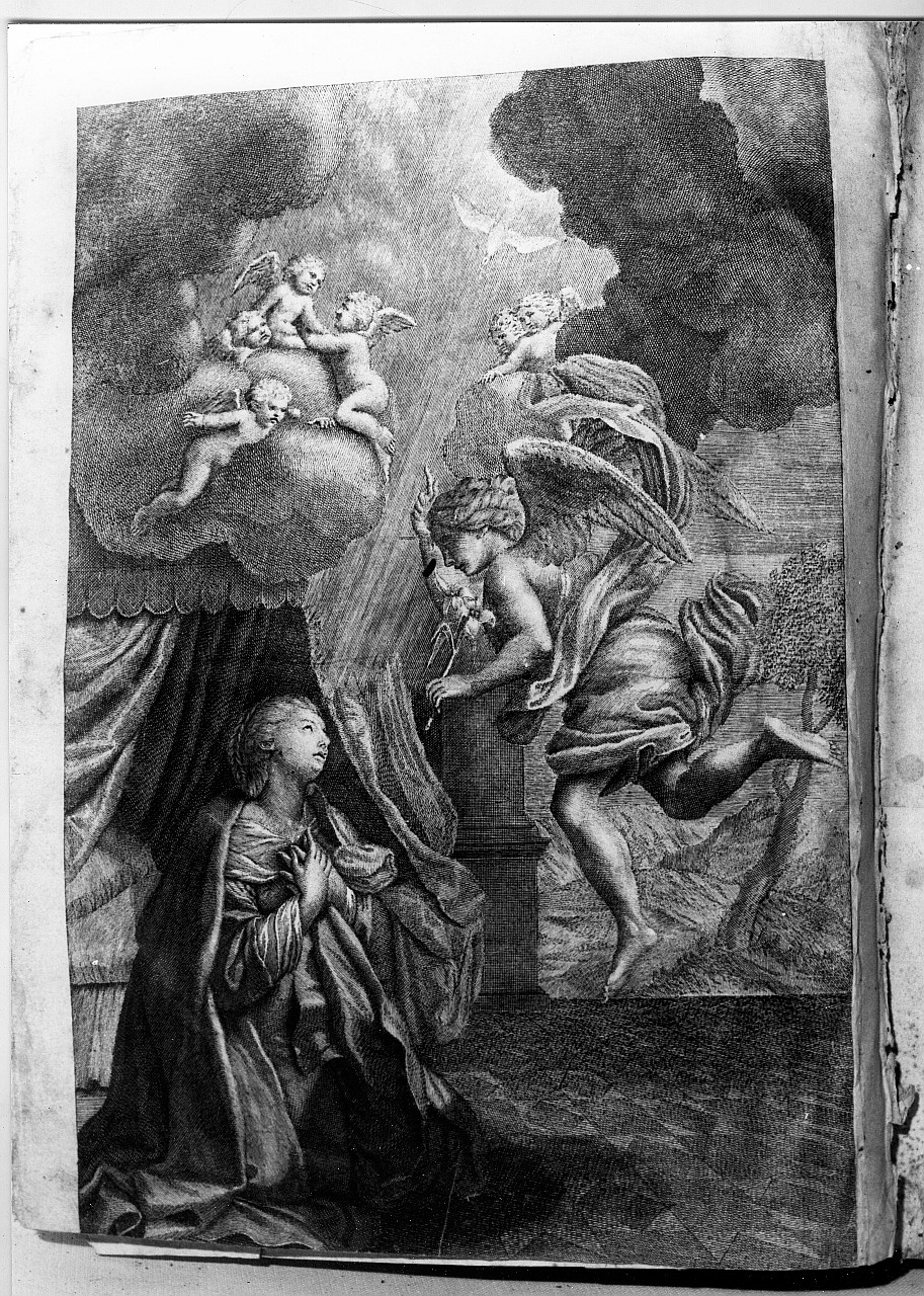 annunciazione (stampa) - ambito toscano (sec. XVIII)