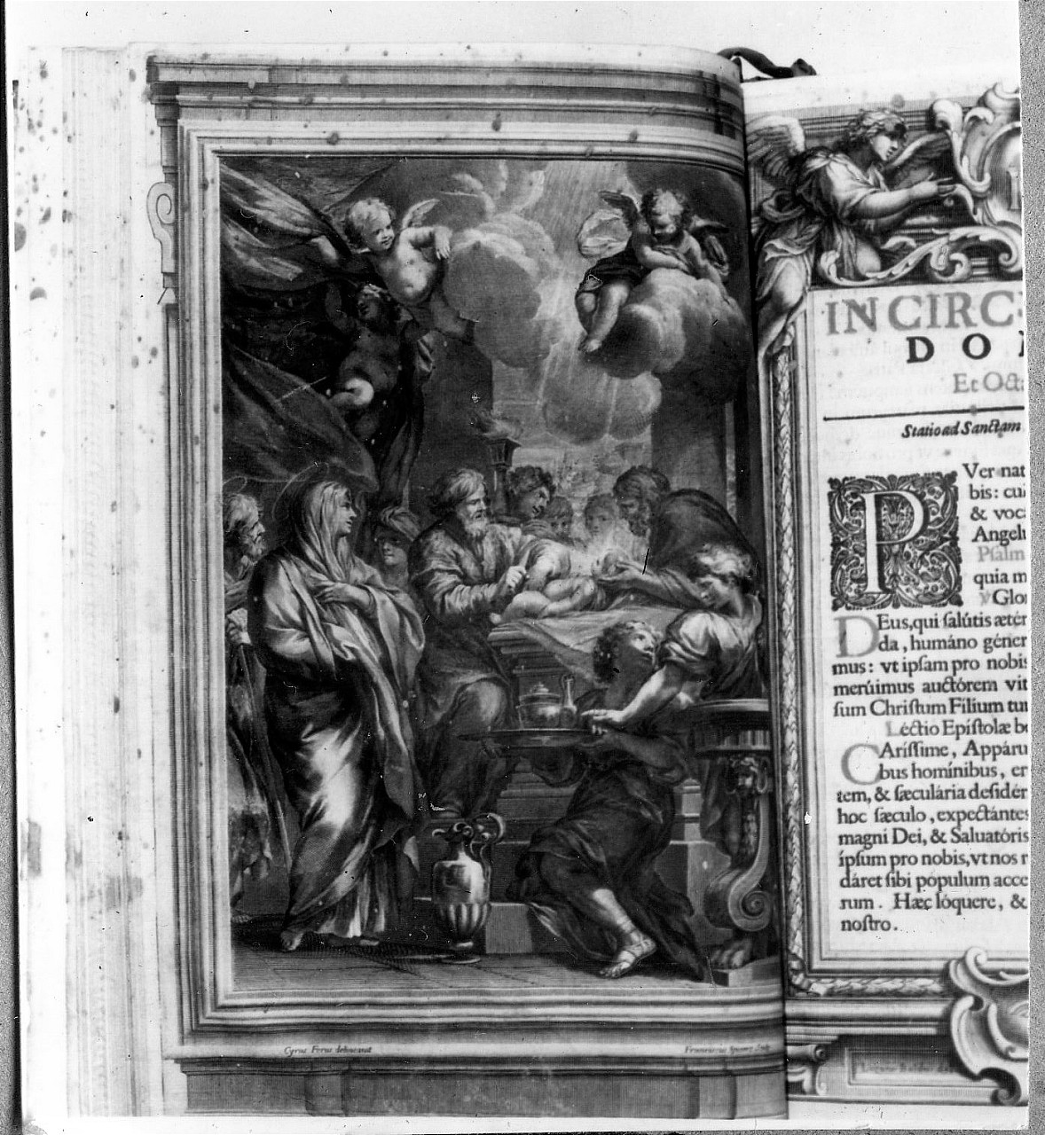 circoncisione di Gesù Bambino (stampa) di Ferri Ciro (sec. XVII)