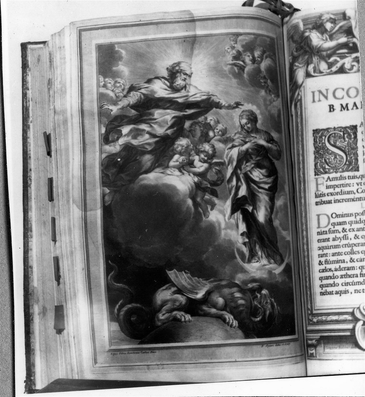 Immacolata Concezione e Dio Padre (stampa) di Berrettini Pietro detto Pietro da Cortona (sec. XVII)