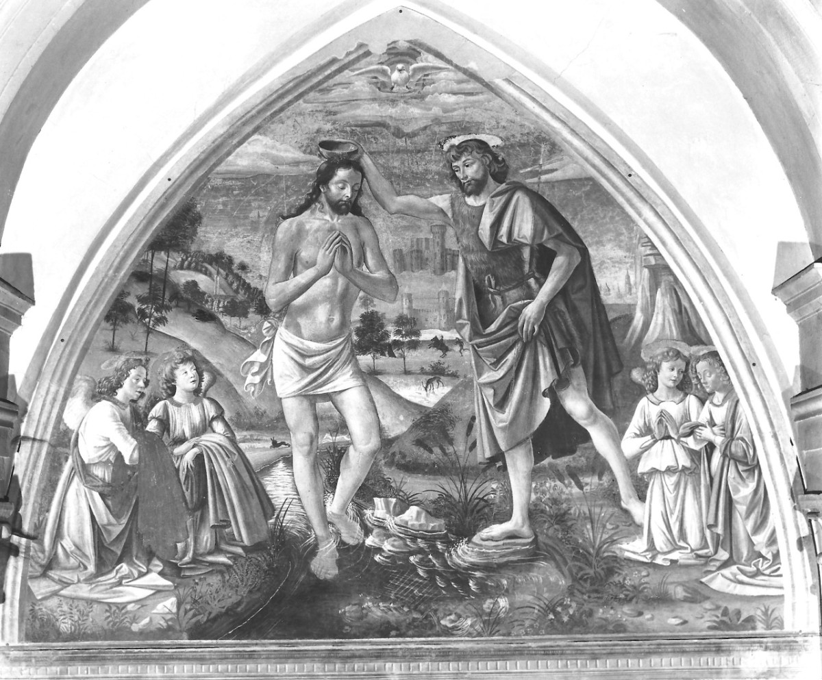 battesimo di Cristo (dipinto murale) di Bigordi Davide detto Davide Ghirlandaio (fine sec. XV)