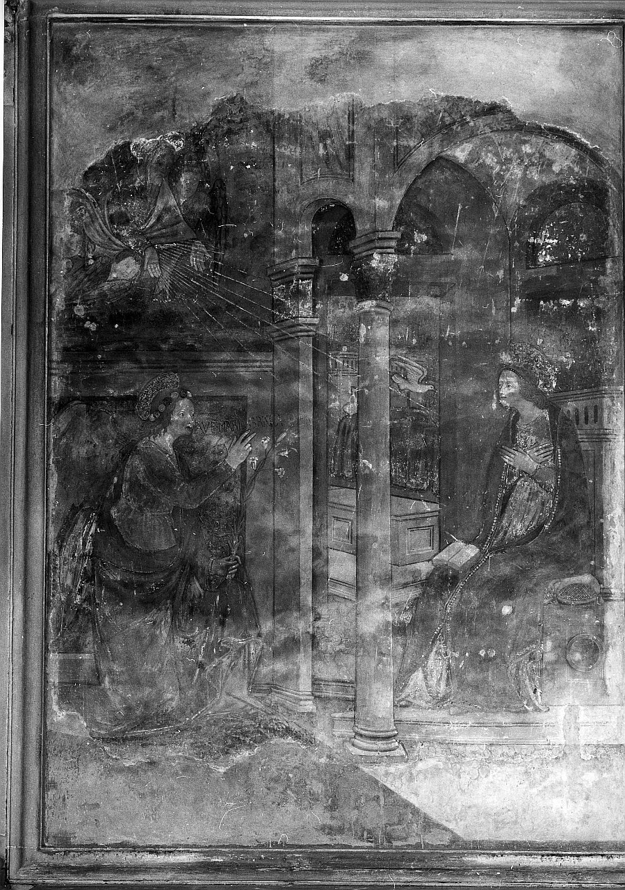 Annunciazione (dipinto) di Badaloni Paolo detto Paolo Schiavo (sec. XV)
