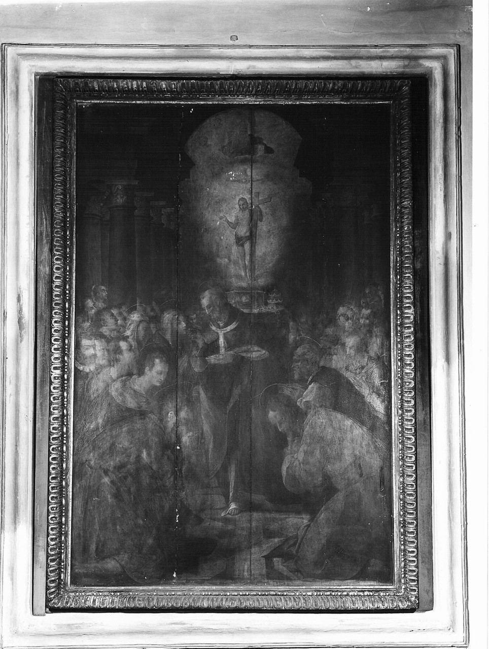 papa Clemente XI somministra la Comunione (dipinto) - ambito fiorentino (sec. XVI)