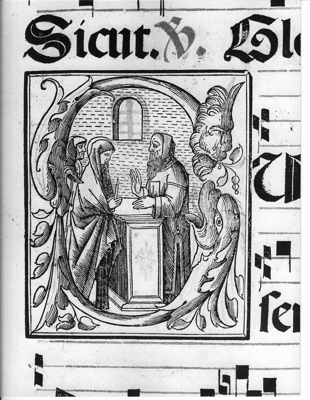 presentazione di Maria Vergine al tempio (stampa) - ambito veneto (sec. XV)