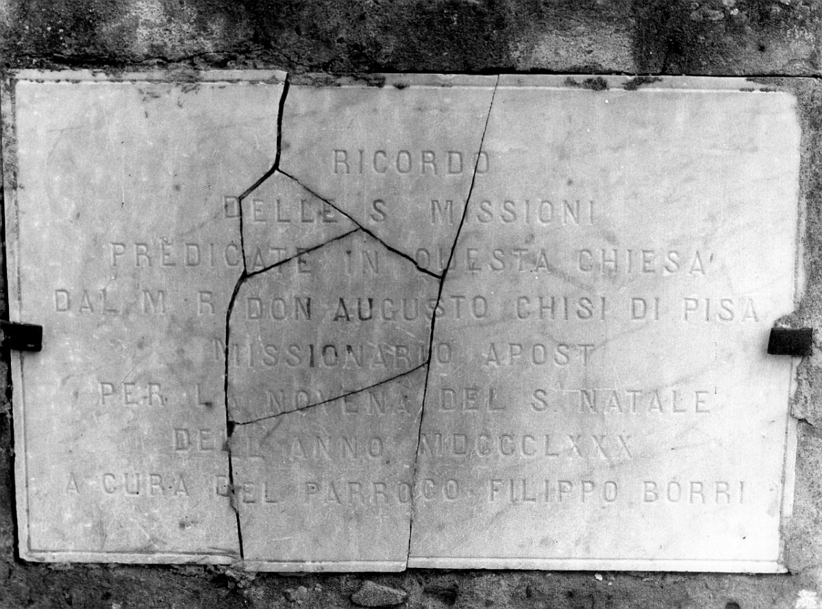 lapide documentaria - bottega toscana (sec. XIX)