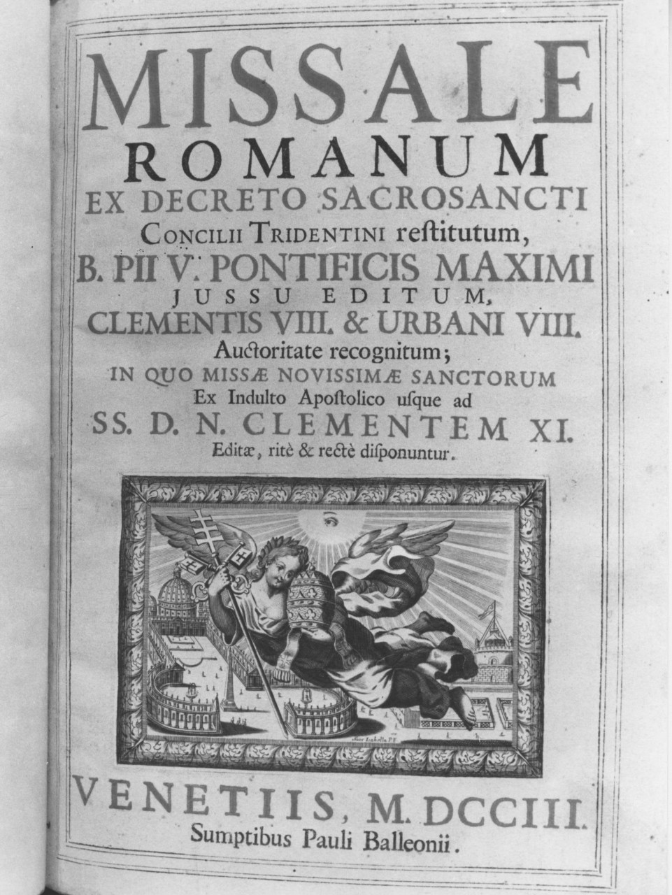 allegoria della Chiesa di Roma (stampa) di Piccini Elisabetta detta Suor Isabella (sec. XVIII)