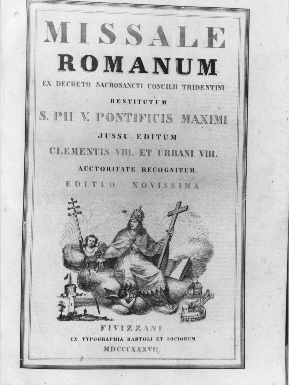 allegoria della Chiesa romana (stampa) di Verico Antonio (sec. XIX)