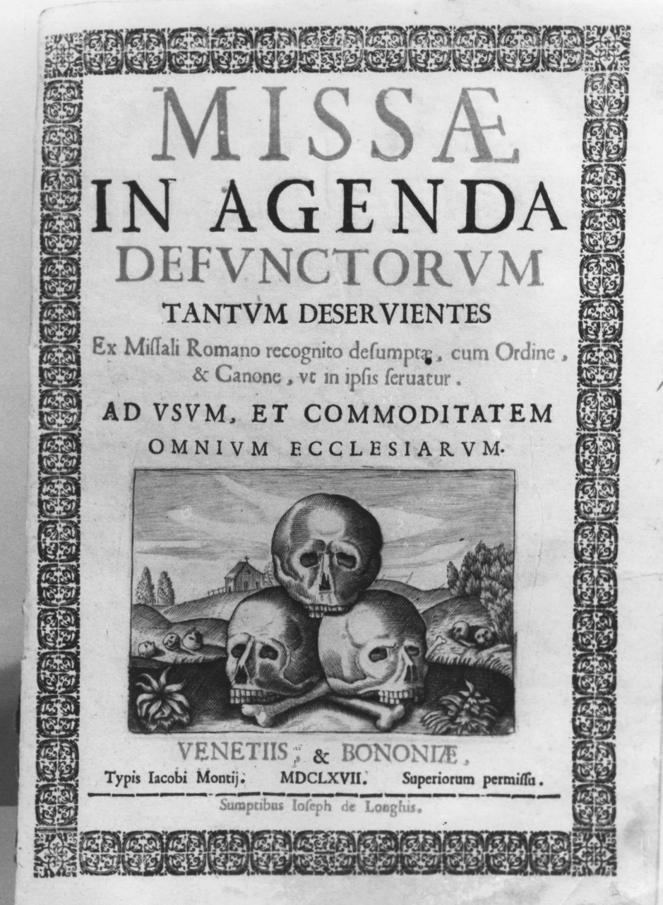 tre teschi come simbolo della Morte (stampa) - ambito italiano (sec. XVII)