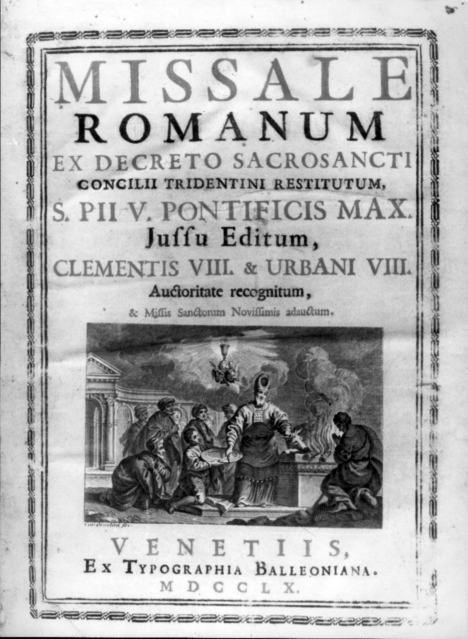 Aronne costruisce un altare e offre un sacrificio al vitello d'oro (stampa) di Orsolini Carlo (sec. XVIII)