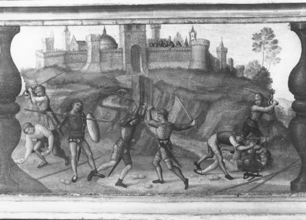 assedio della città di Volterra (dipinto) di Tosini Michele di Ridolfo del Ghirlandaio (attribuito) (inizio sec. XVI)