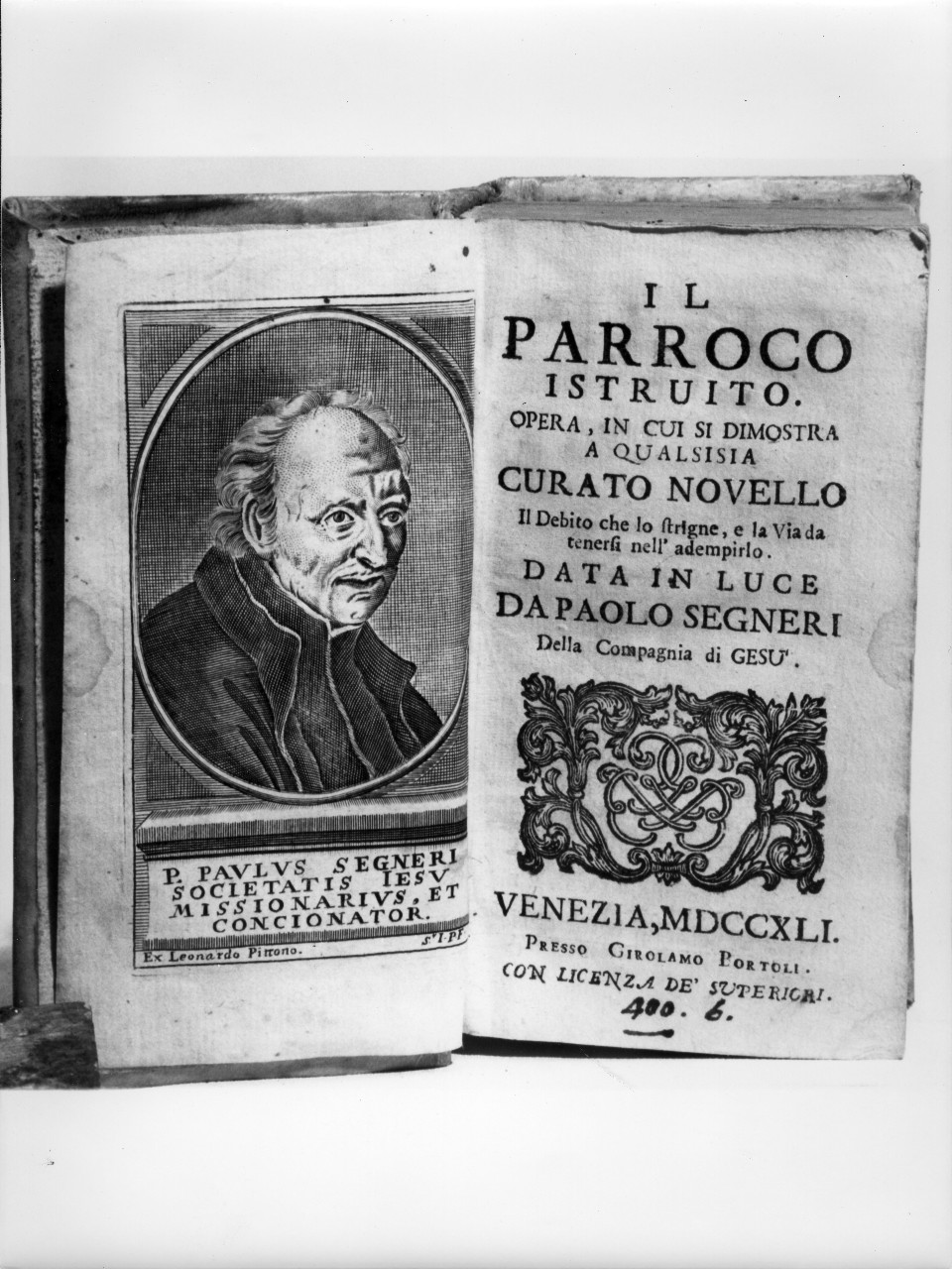 ritratto di Paolo Segneri (stampa) di Piccini Elisabetta detta Suor Isabella (sec. XVIII)