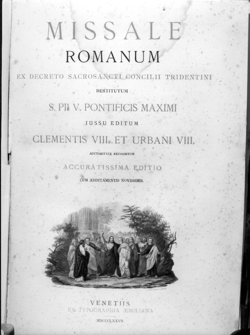 Cristo tra gli apostoli (stampa) di Busato Giovanni, Viviani M (sec. XIX)