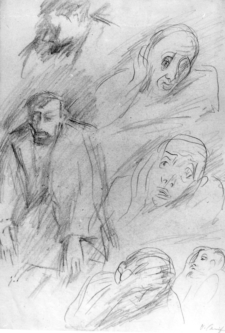 figure maschili (disegno) di Carmignani Virgilio (sec. XX)