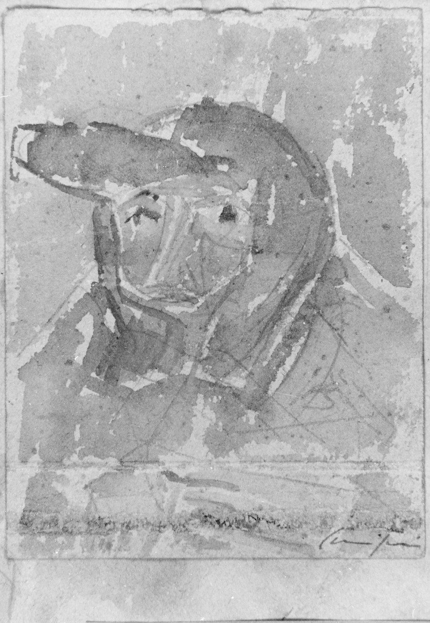 ritratto d'uomo (disegno) di Carmignani Virgilio (sec. XX)