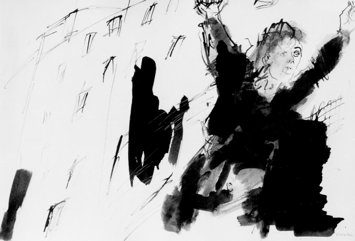 episodio della Resistenza (disegno) di Grazzini Renzo (sec. XX)