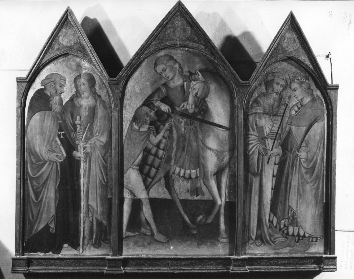 San Martino e Santi (trittico) di Maestro del 1399 (sec. XV)