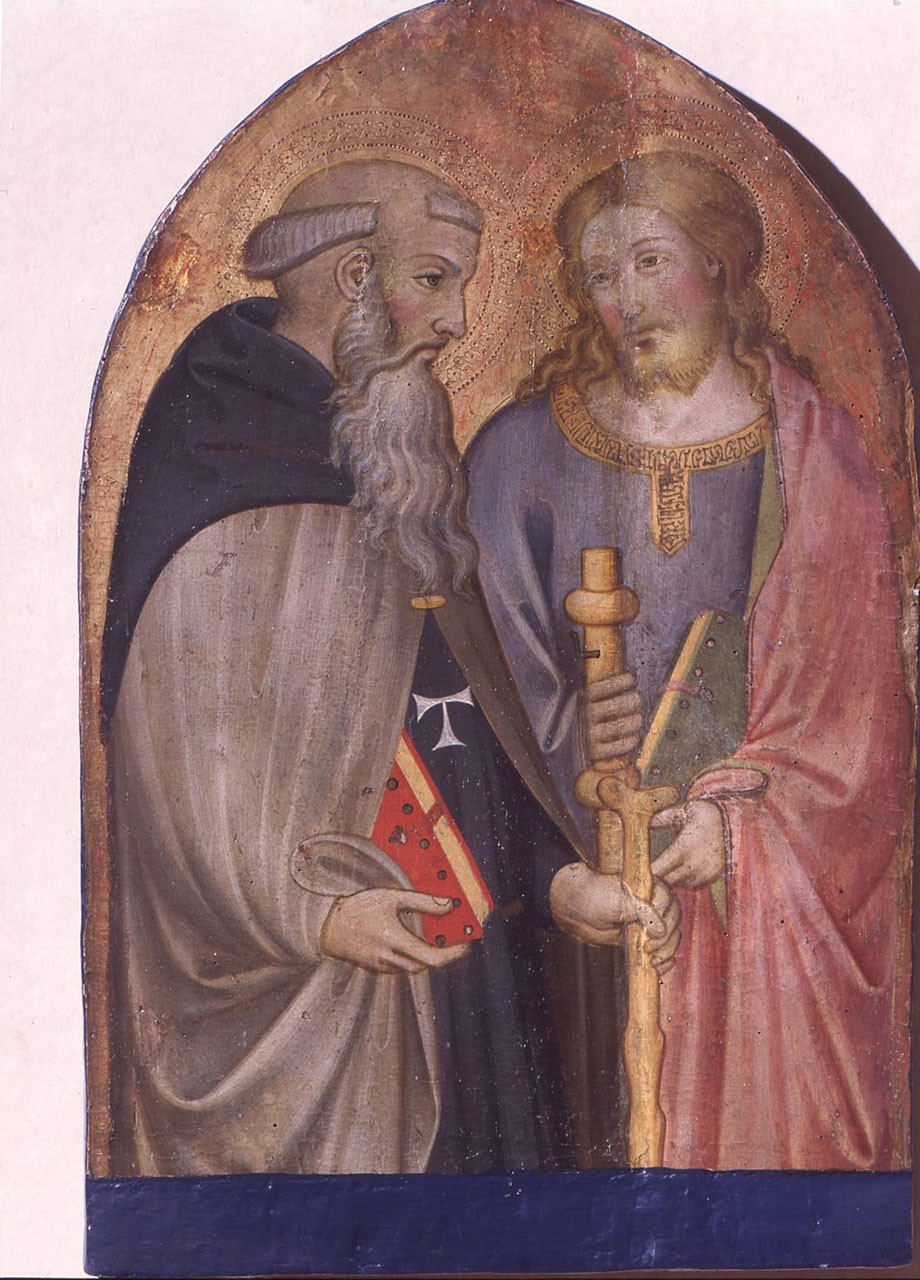 Sant'Antonio Abate e San Giacomo Maggiore (scomparto di trittico, elemento d'insieme) di Maestro del 1399 (sec. XV)