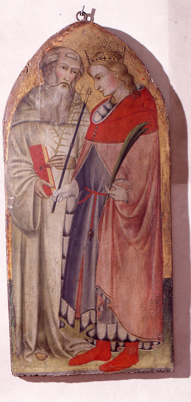 San Benedetto e San Miniato (scomparto di trittico, elemento d'insieme) di Maestro del 1399 (sec. XV)