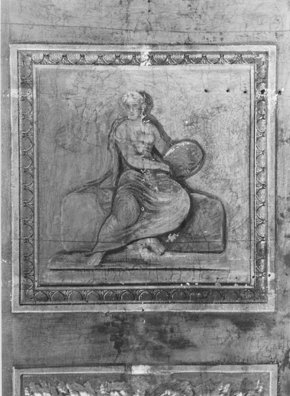 figura allegorica femminile (decorazione pittorica) - ambito toscano (sec. XVIII)