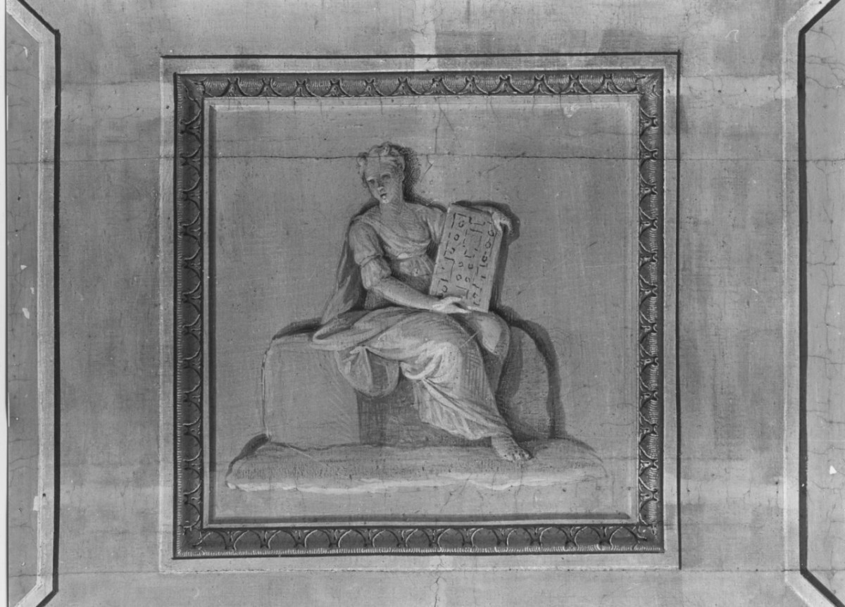 figura allegorica femminile (decorazione pittorica) - ambito toscano (sec. XVIII)