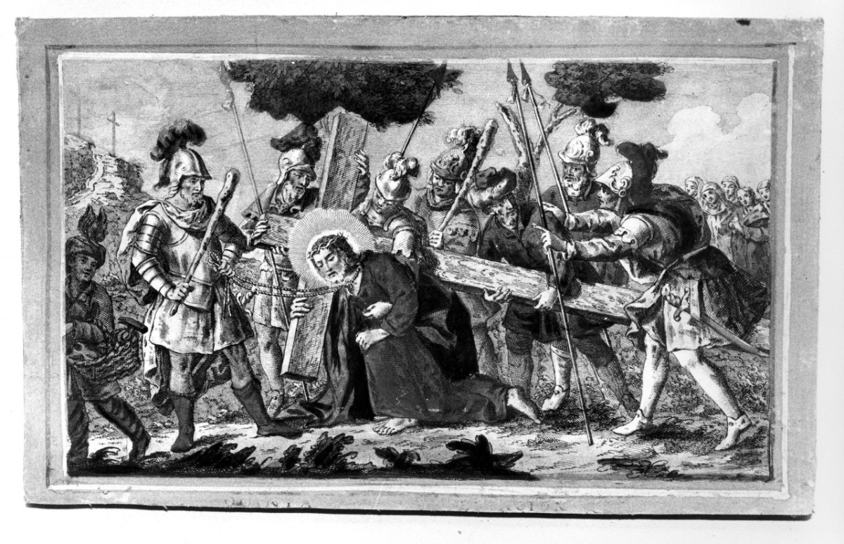 stazioni della via crucis (stampa, serie) - manifattura toscana (sec. XVIII)