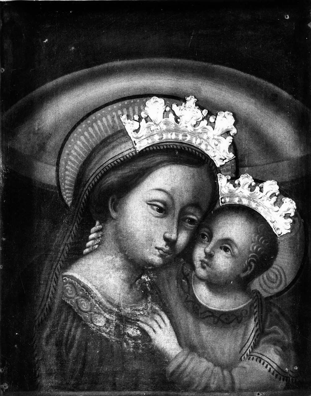 Madonna con Bambino (dipinto, elemento d'insieme) - ambito toscano (sec. XVIII)