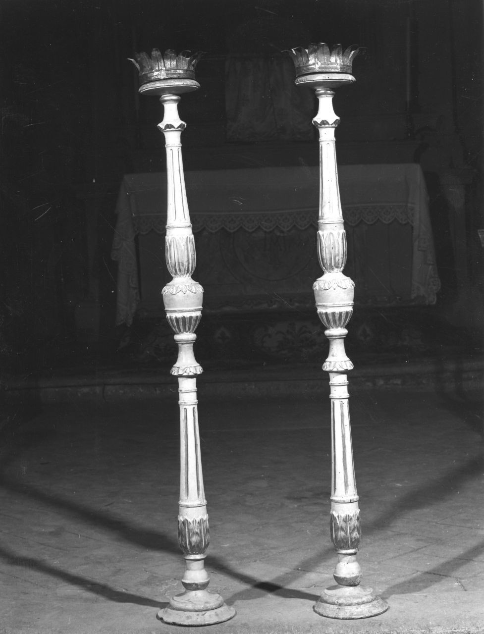candeliere, serie - manifattura toscana (secc. XVIII/ XIX)