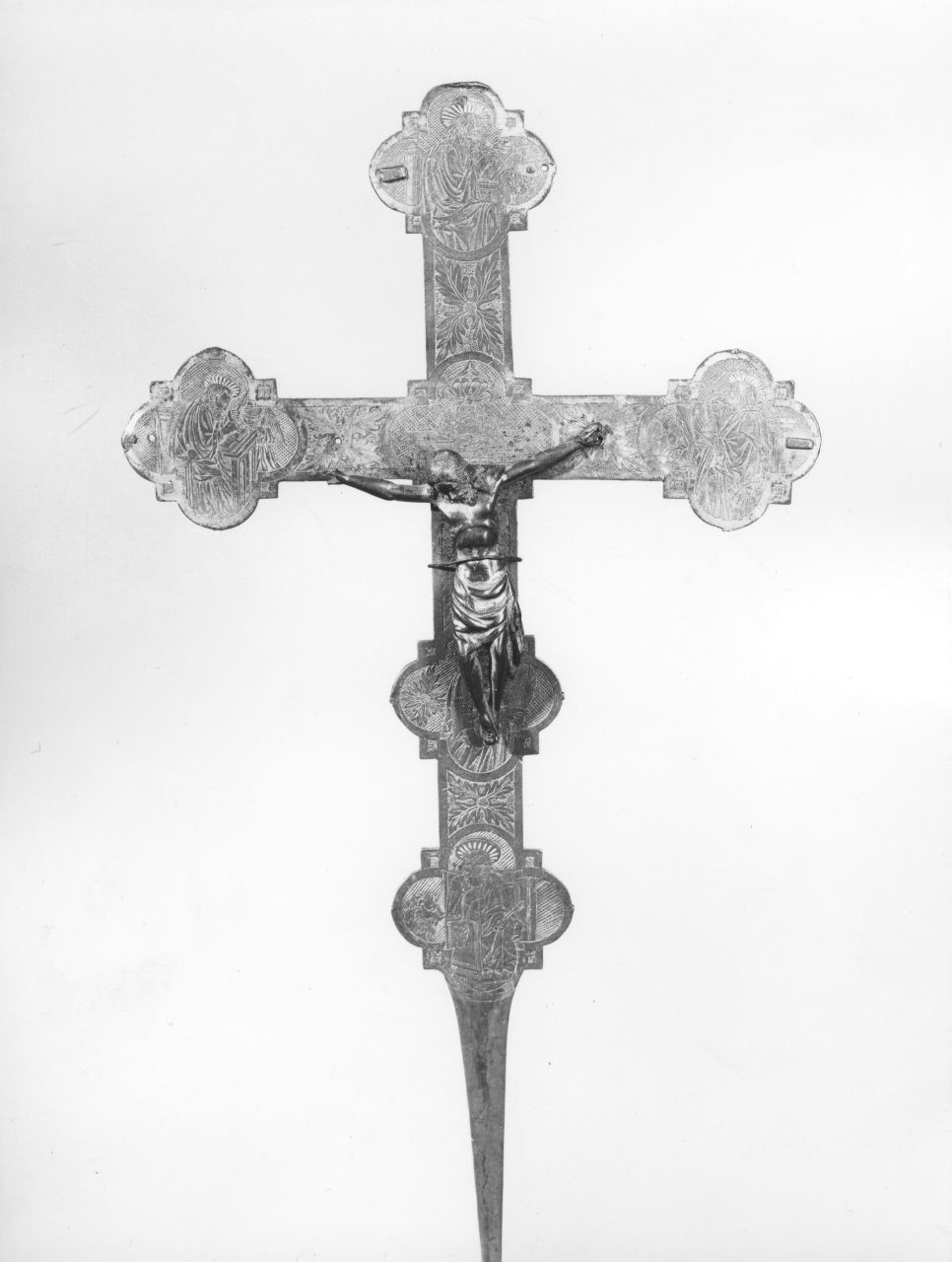 Cristo crocifisso (croce astile) - manifattura fiorentina (metà sec. XV)