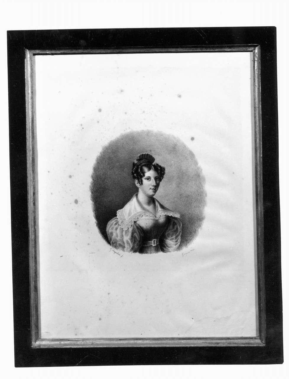 ritratto di donna (stampa) di Angiolini Giorgio (sec. XIX)