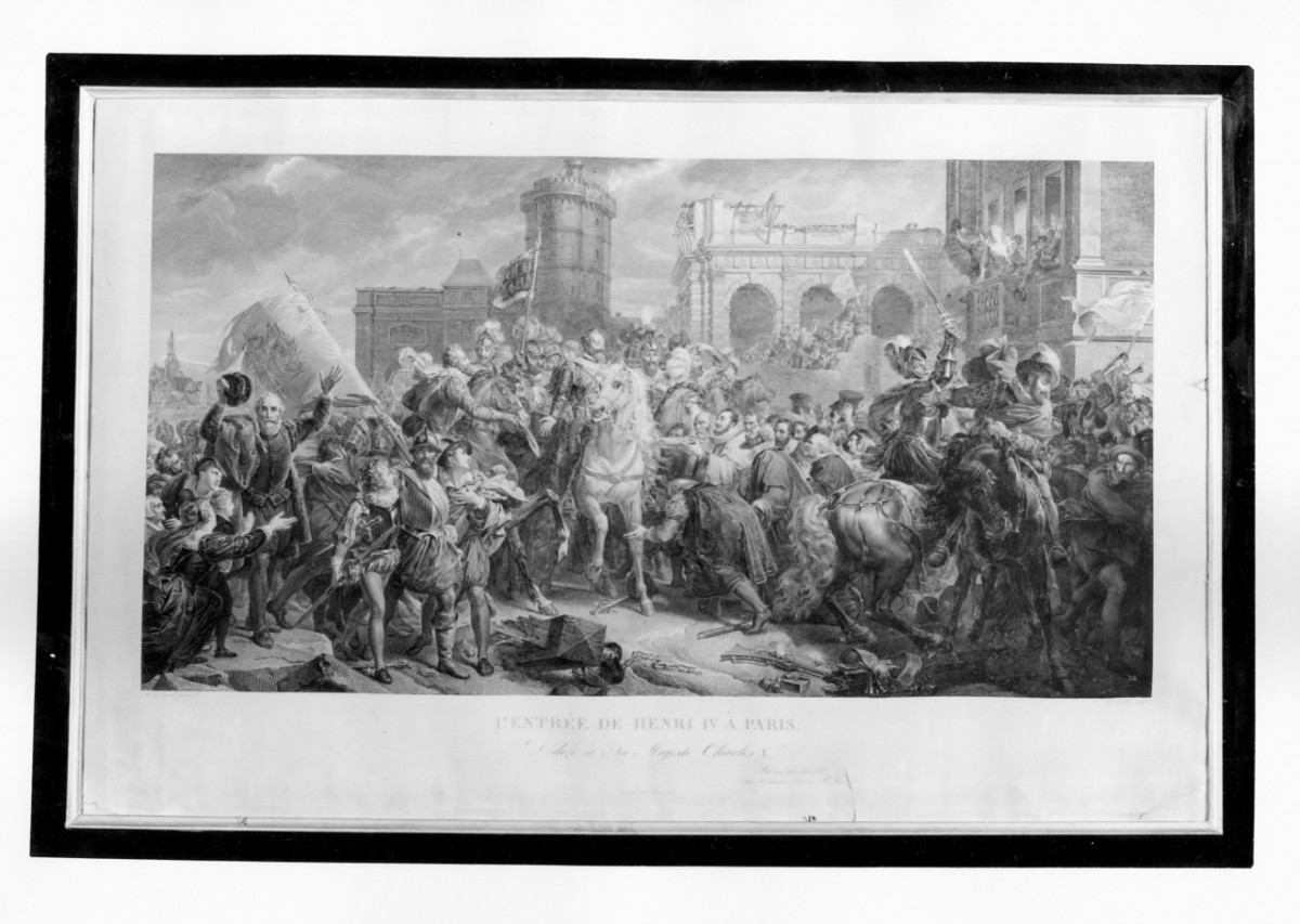 L'ingresso di Enrico IV a Parigi, imperatore in trionfo (stampa) di Gerard FranÃ§ois, Toschi Paolo (prima metà sec. XIX)