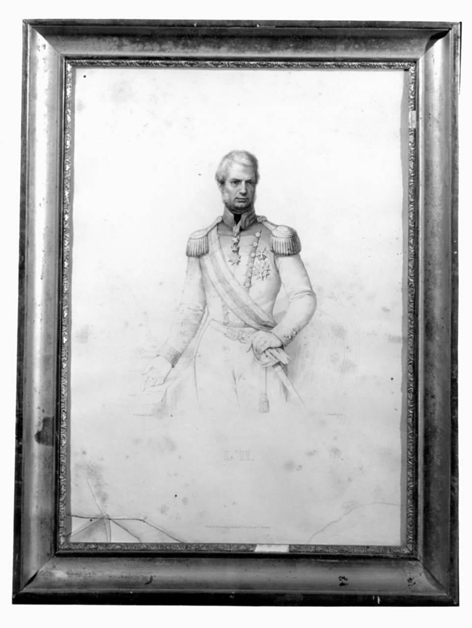 Ritratto di Leopoldo II, busto ritratto d'uomo (stampa) di Bonaiuti Raffaello, Paradisi Luigi (metà sec. XIX)